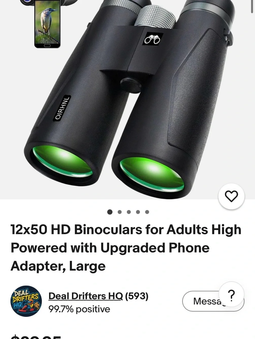 12x50 HD Binoculars, new